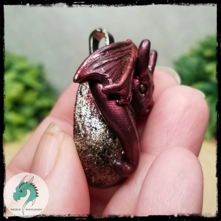 Ruvor Hand Sculpted Dragon And Egg Ornament
