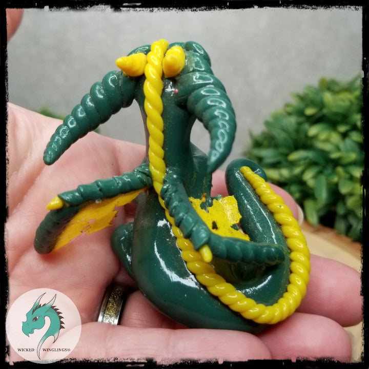 Bergul - Hand Sculpted Polymer Clay Dragon