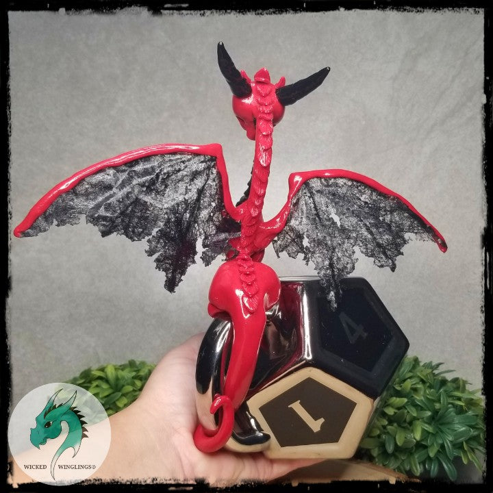 Alvovin - Hand Sculpted Elder Dragon On D20 Mug