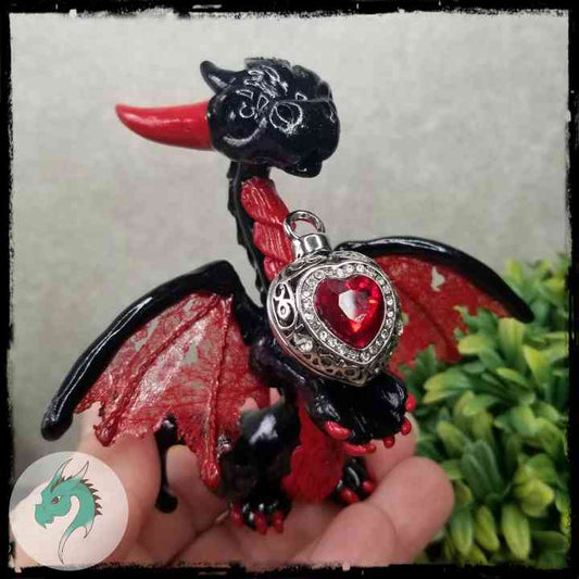 Thaleis - Original Hand Sculpted Dragon with Heart