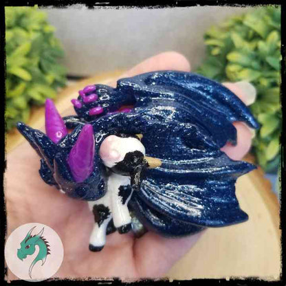 Vrubelain - Original Hand Sculpted Dragon with Cow Stuffie