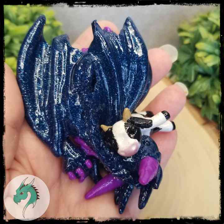 Vrubelain - Original Hand Sculpted Dragon with Cow Stuffie