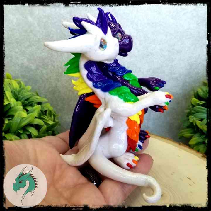 Iarna and Aurick - Original Hand Sculpted Dragons