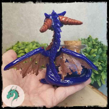 Sumalk - Original Hand Sculpted Wizard Dragon with Potion Bottle