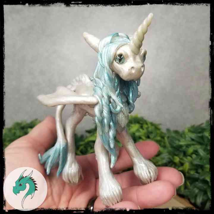 Hattany - Original Hand Sculpted Unicorn Dragon