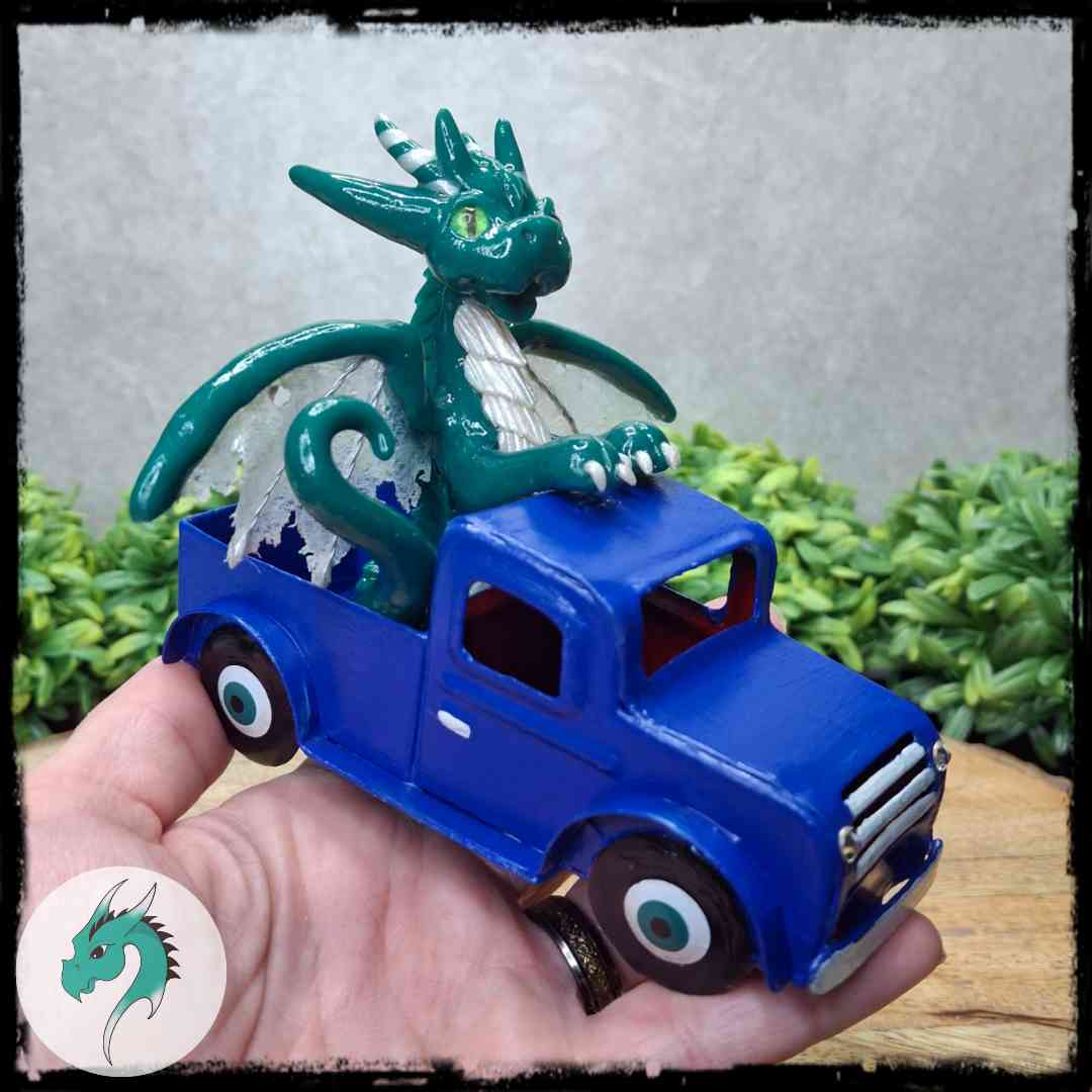 Leuven - Original Hand Sculpted Dragon In Truck