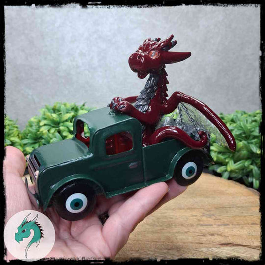 Breavyn - Original Hand Sculpted Dragon In Truck