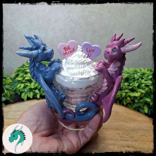 Ozanna and Trili - Original Hand Sculpted Dragons with Sundae