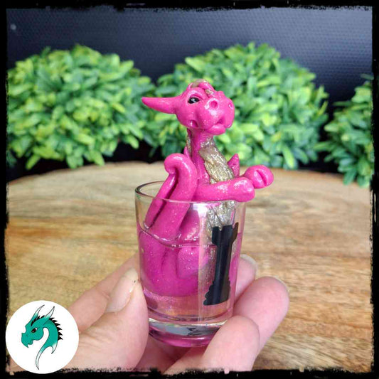 Saasina  - Original Hand Sculpted Dragon In Shot Glass