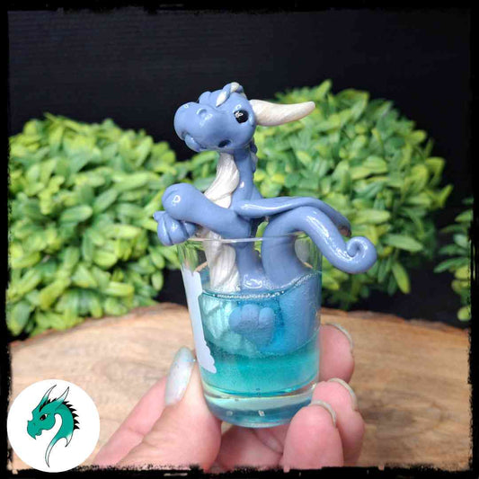 Nevline  - Original Hand Sculpted Dragon In Shot Glass