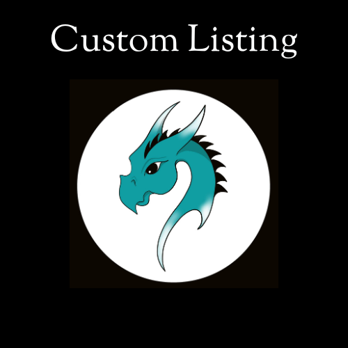 Dragon logo with custom listing text