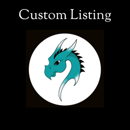 Dragon logo with custom listing text