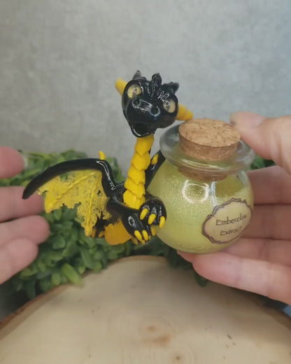 Havisa - Original Hand Sculpted Wizard Dragon with Potion Bottle