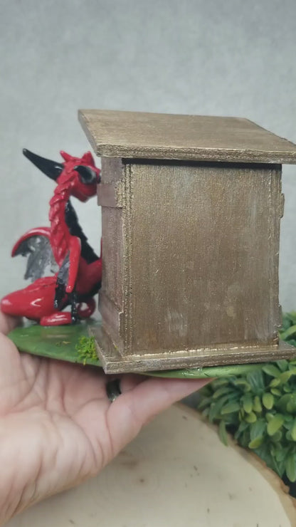 Grifur - Original Hand Sculpted Dragon with Outhouse