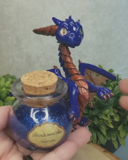 Sumalk - Original Hand Sculpted Wizard Dragon with Potion Bottle