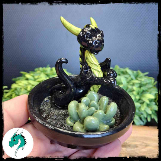 Zeswell - Original Hand Sculpted Dragon in Dish