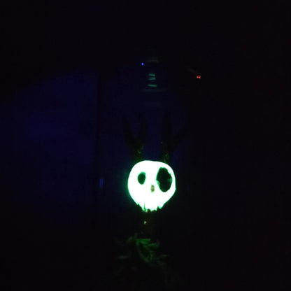 Skullee-Wagz face glowing in dark