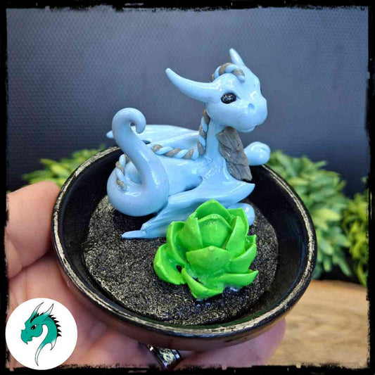 Aragaline - Original Hand Sculpted Dragon in Dish