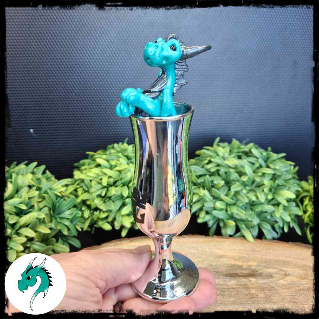 Avyann- Original Hand Sculpted Dragon in Shot Glass