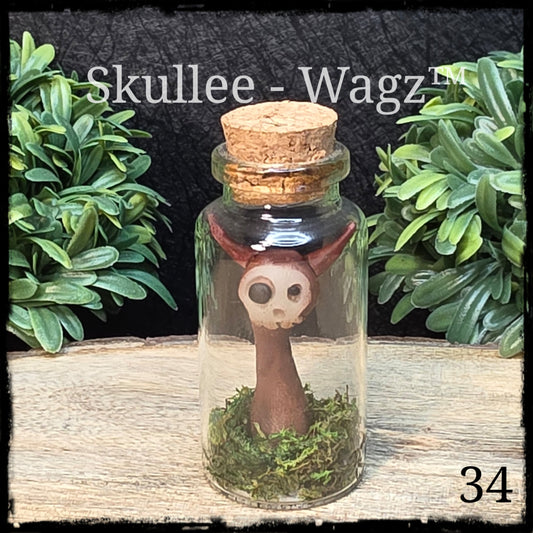 Skullee-Wagz™ #34 ~ Skull Face Glows In Dark