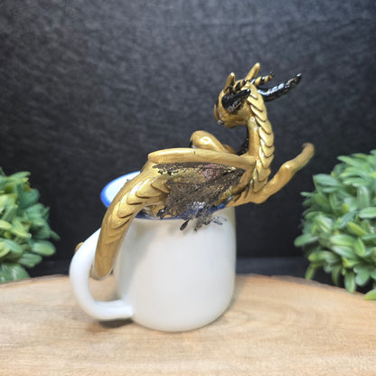 Muirek - Original Hand Sculpted Dragon with Hot Cocoa