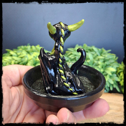 Zeswell - Original Hand Sculpted Dragon in Dish