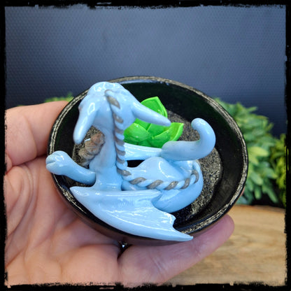 Aragaline - Original Hand Sculpted Dragon in Dish