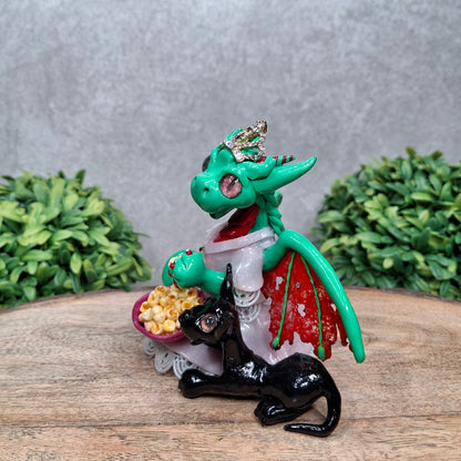 RESERVED for Patricia B. - Custom Hand Sculpted Princess Dragon with Puppy