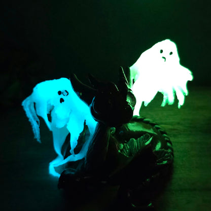 Clay ghosts glowing in dark