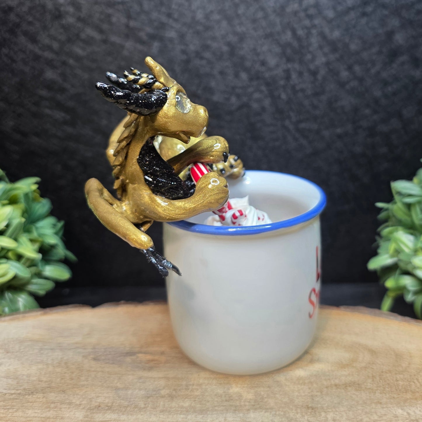 Muirek - Original Hand Sculpted Dragon with Hot Cocoa