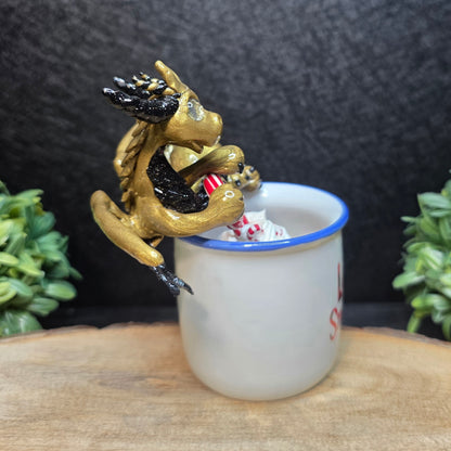 Muirek - Original Hand Sculpted Dragon with Hot Cocoa
