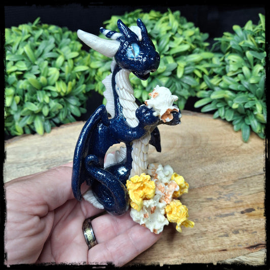 Xandy  - Original Hand Sculpted Dragon with Popcorn