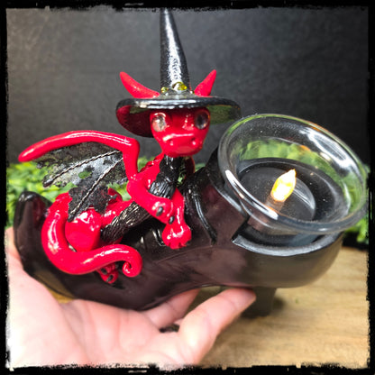Tasgar - Original Hand Sculpted Polymer Clay Dragon on Shoe