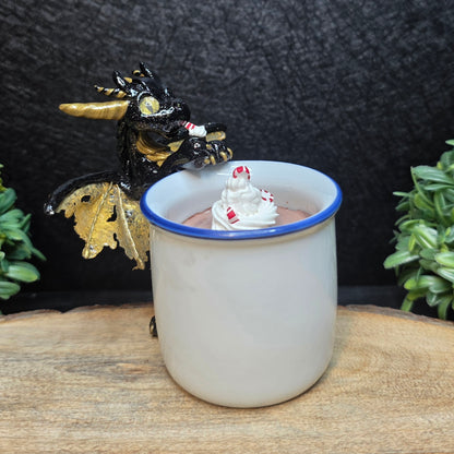 Carastin - Original Hand Sculpted Dragon with Hot Cocoa