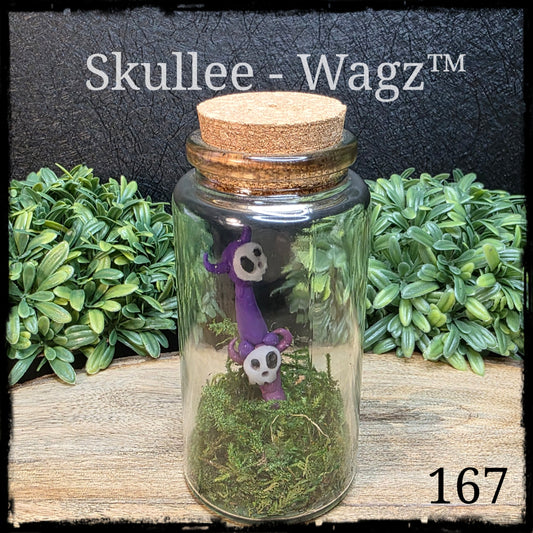 Skullee-Wagz™ Skullee Duo #167 ~ Skull Faces Glows In Dark