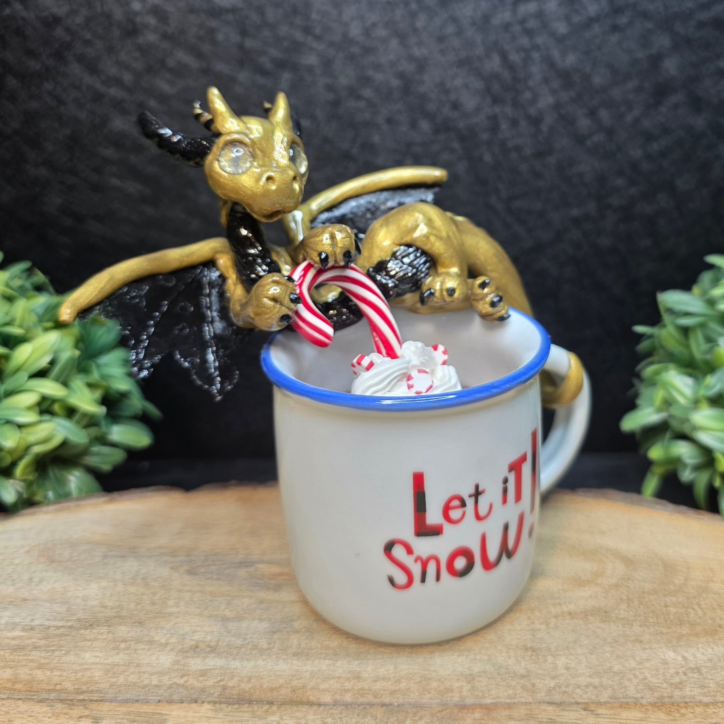 Muirek - Original Hand Sculpted Dragon with Hot Cocoa