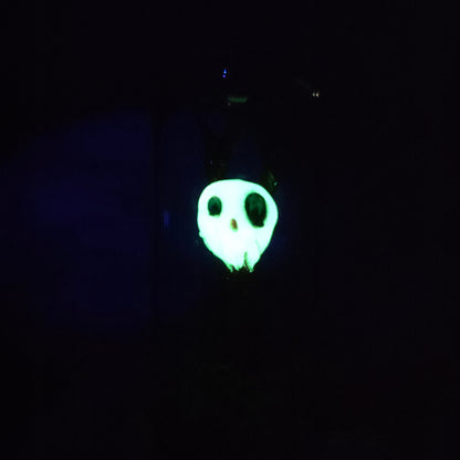 Skullee-Wagz face glowing in dark